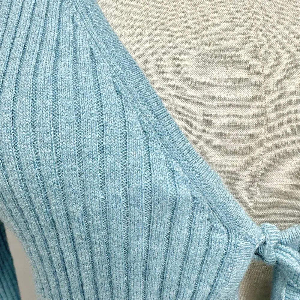 Everlane The Cotton-merino Front-tie‎ Top